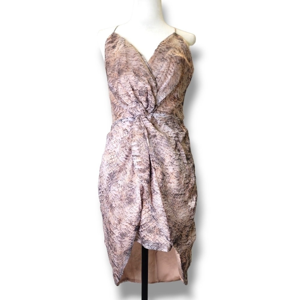Tjd Basilisk Snake print mini dress